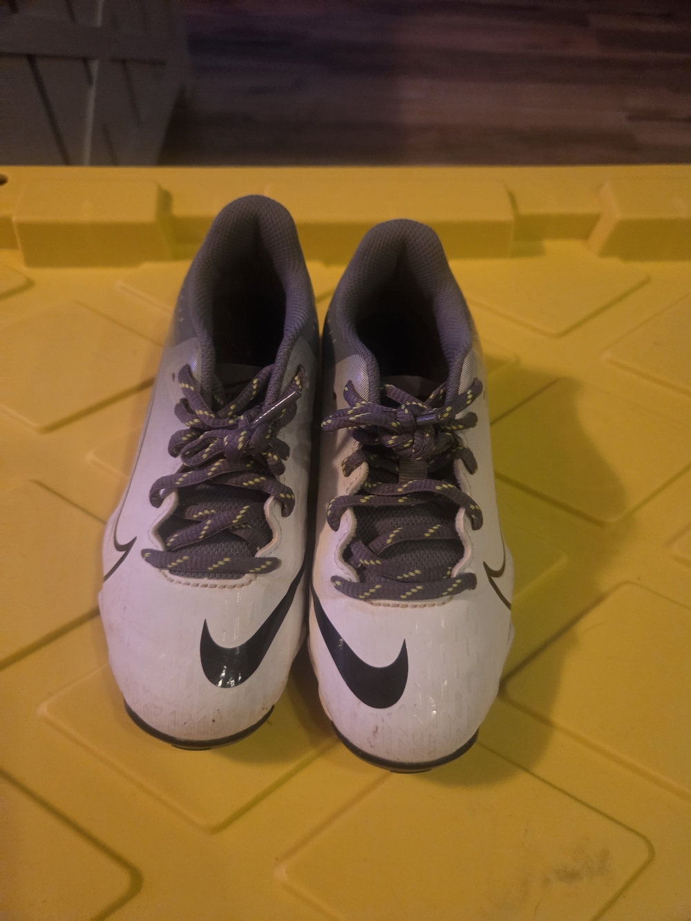 Nike Kids White & Gray Athletic Sneakers